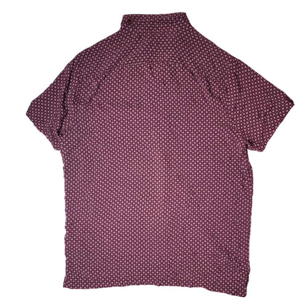 Abercrombie & Fitch Short Sleeve Resort Shirt - Burgundy Medallion Print - Picture 3 of 6